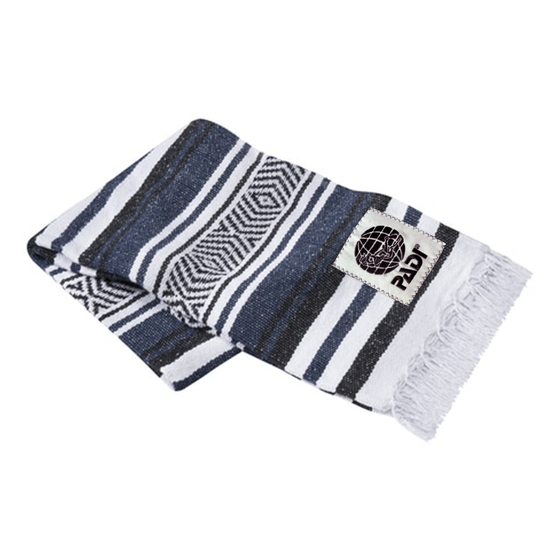 PADI Upcycled Baja Blanket – Black/White/Navy