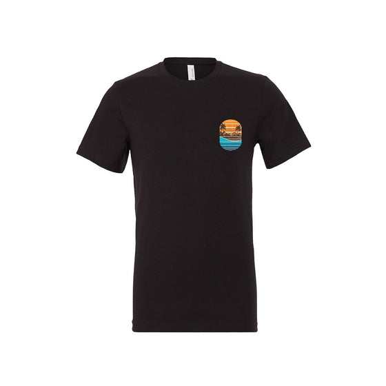 IslandSunset-VintageBlack-Tee-Front-Male
