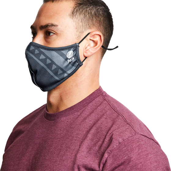 Geometric 3-Layer Face Mask made from Recycled Plastic w/ Filter Pocket