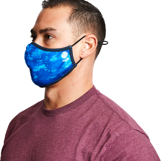 Ocean Depths 3-Layer Face Mask made from Recycled Plastic w/ Filter Pocket