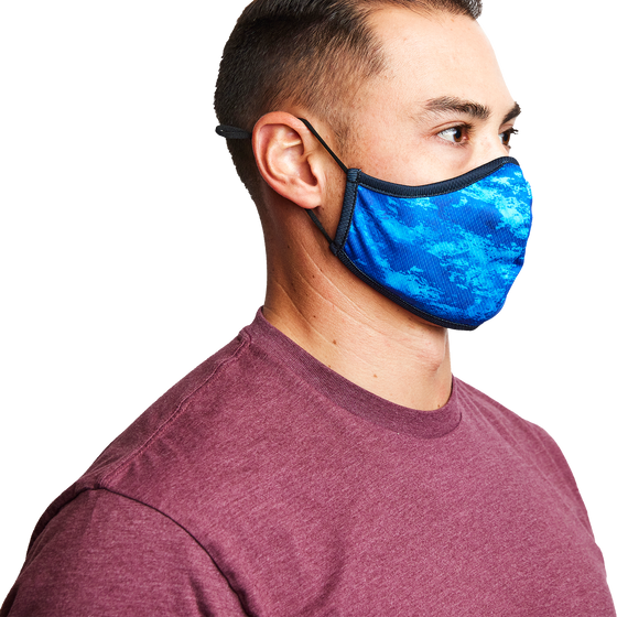 Ocean Depths 3-Layer Face Mask made from Recycled Plastic w/ Filter Pocket