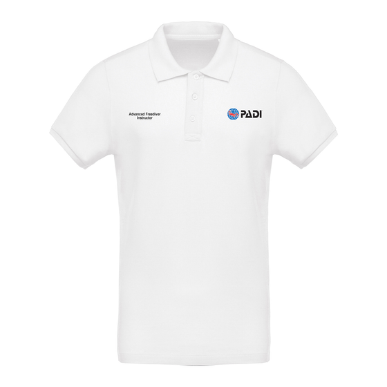 Advanced Freediver Instructor Men's Polo - White