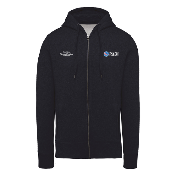 Advanced Freediver Instructor Unisex Zip Up Hoodie - Navy
