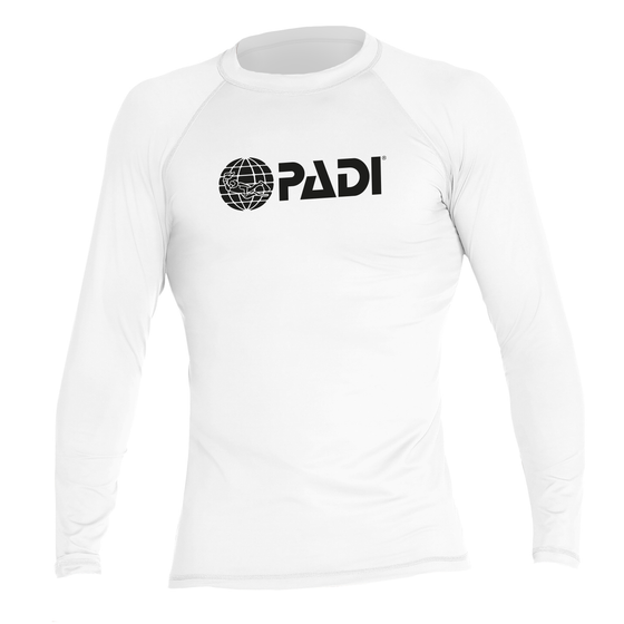 PADI Men’s Rash Guard – White
