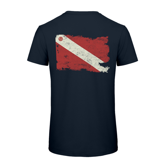 PADI Torn Dive Flag - Navy