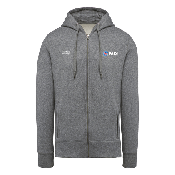Divemaster Unisex Zip Up Hoodie - Grey