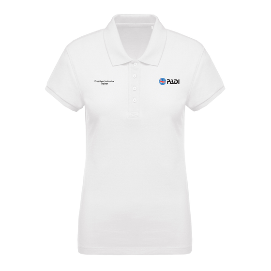 Freediver Instructor Trainer Women's Polo - White