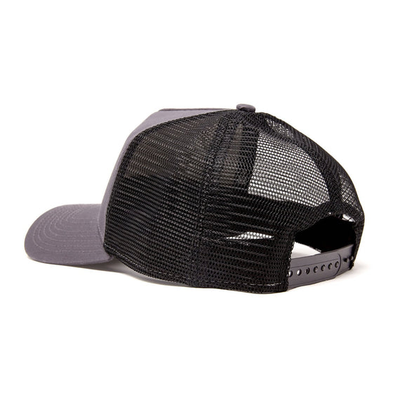 Diver Down Trucker Hat Dark Grey with Black/White Flag