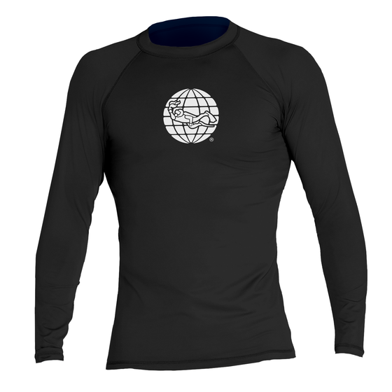 PADI Globe Men’s Rash Guard - Black