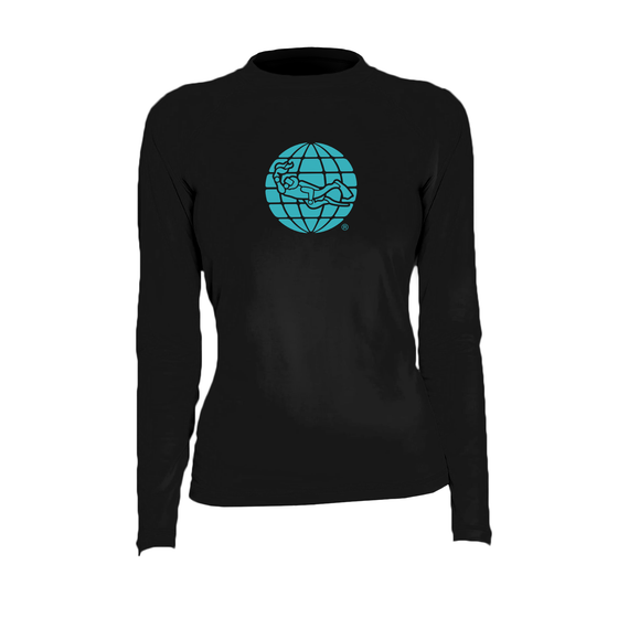 PADI Globe Women’s Rash Guard - Black