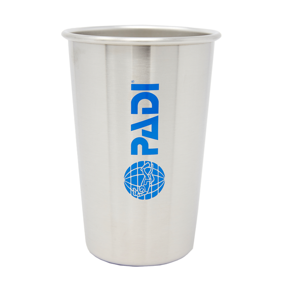 PADI X Klean Kanteen 16 oz Pint Glass - Brushed Stainless