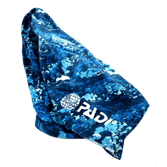 PADI X LEUS Ocean Blue Camo Eco-friendly Towel