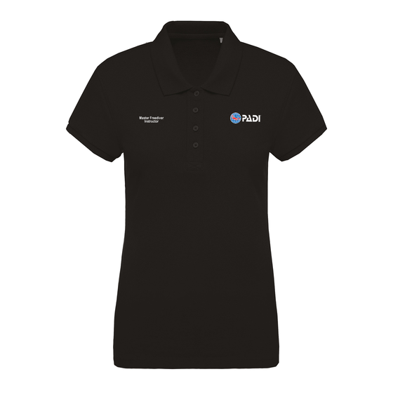 Master Freediver Instructor Women's Polo - Black