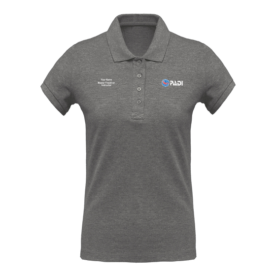 Master Freediver Instructor Women's Polo - Grey