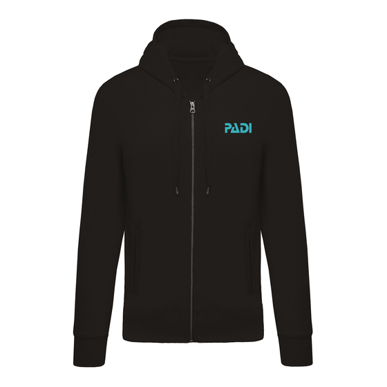 Women's Mermaid Zip Hoodie- Black