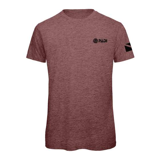 PADI Dive Flag One Colour-Black Heather Cranberry