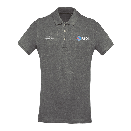 Open Water Scuba Instructor Men's Polo - Grey