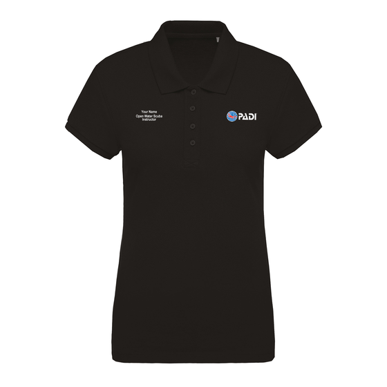 Open Water Scuba Instructor Women's Polo - Black