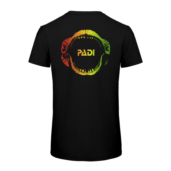 PADI Megalodon Rasta Black T-Shirt