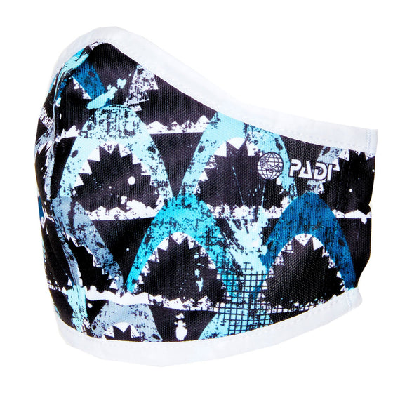 Great White Shark Recycled Plastic Cloth Face Mask with Filter Pocket + 5 Filters