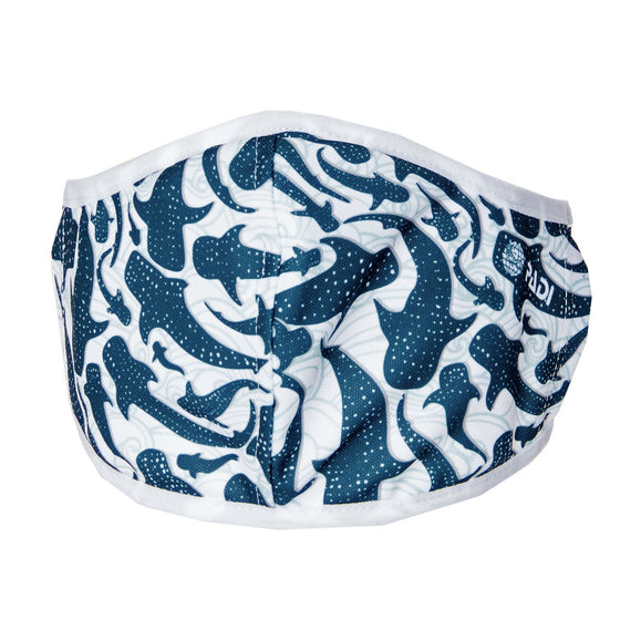 Whale Shark Recycled Plastic Cloth Face Mask with Filter Pocket + 5 Filters