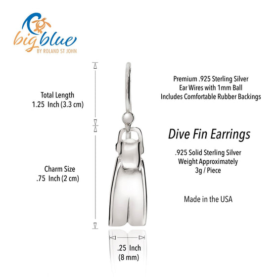 PADI_Scuba_Diving_Fin_Earrings_2