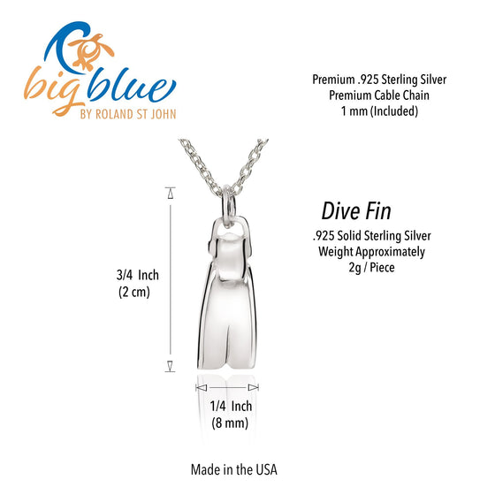 PADI_Small_Sterling_Silver_Scuba_Diving_Fin_Necklace_2