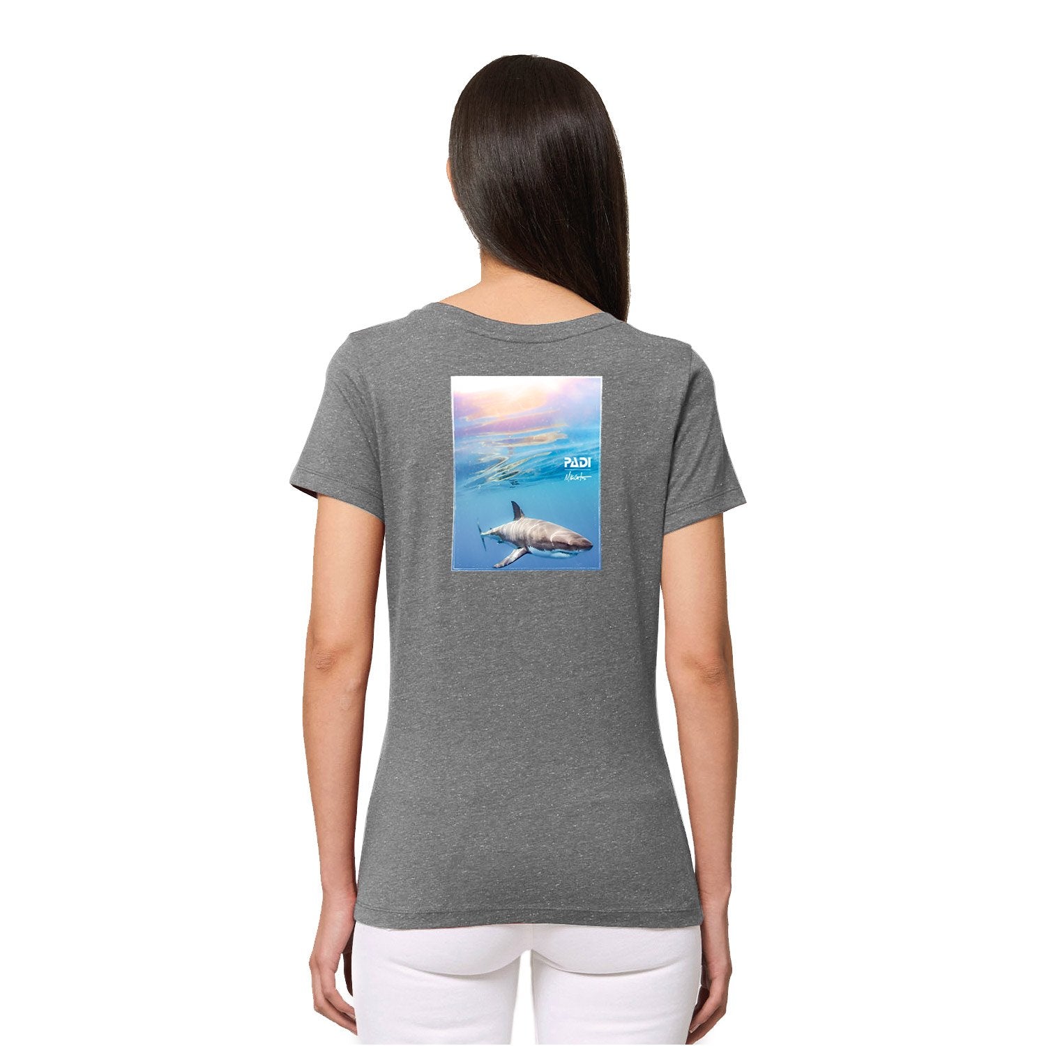 PADI X Mike Coots Great White Shark Women's Tee