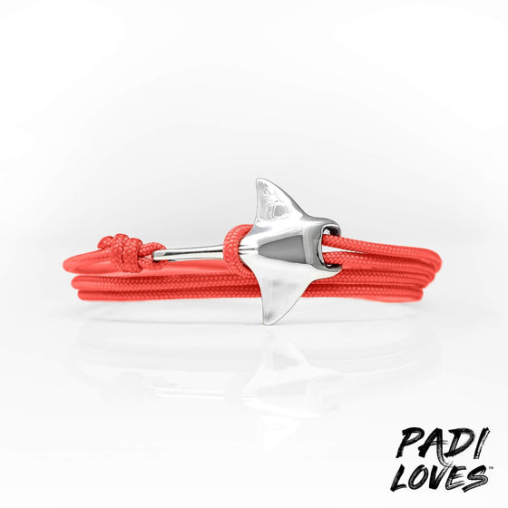 Jewelry - Bracelet - Manta Ray Clasp	Sterling Silver Coral Sunrise