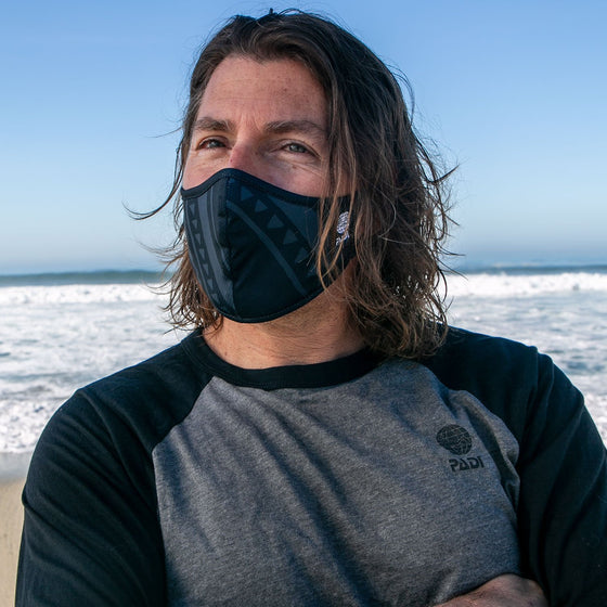 Geometric 3-Layer Face Mask made from Recycled Plastic w/ Filter Pocket